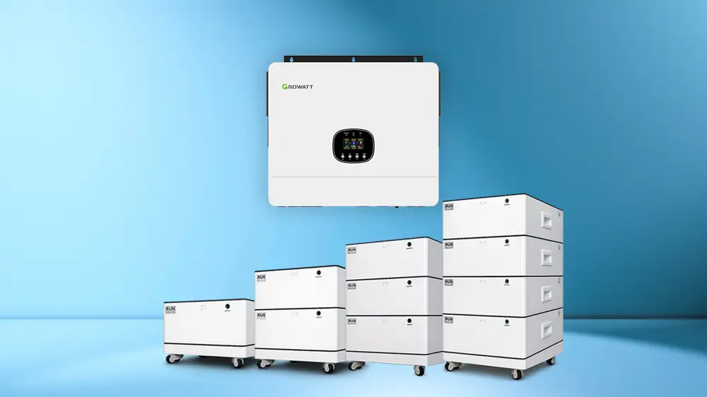 Источник бесперебойного питания 10 кВт Growatt SPE 10000ES + аккумуляторы LiFePO₄ до 76.8 кВт⋅ч, фото 1