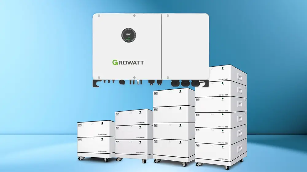 Трёхфазный источник бесперебойного питания 30 кВт Growatt WIT 30K-HU + LiFePO₄ до 76.8 кВт⋅ч, фото 1