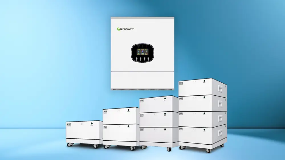 Источники бесперебойного питания 6 кВт Growatt SPE 6000 + аккумуляторы LiFePO₄ до 76.8 кВт⋅ч, фото 1