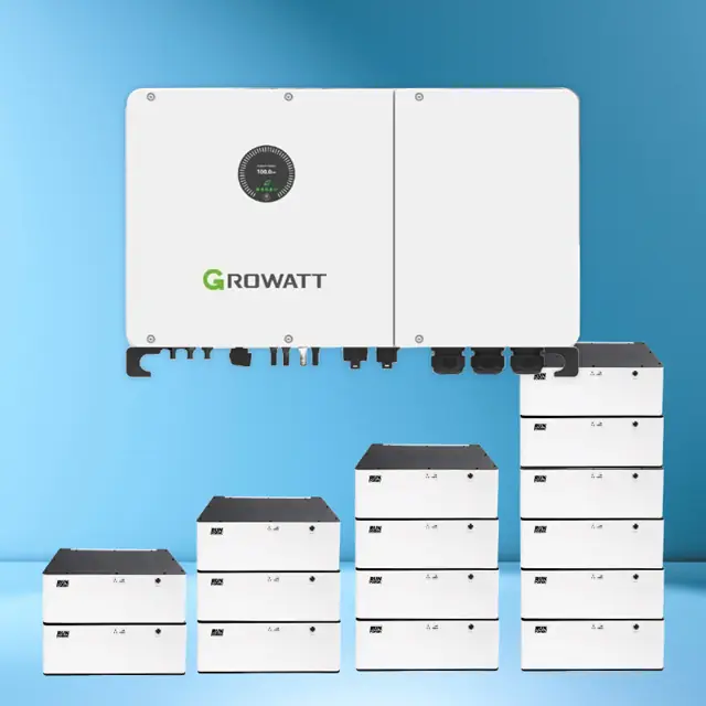 Трёхфазный источник бесперебойного питания 30 кВт Growatt WIT 30K-HU + LiFePO₄ до 76.8 кВт⋅ч