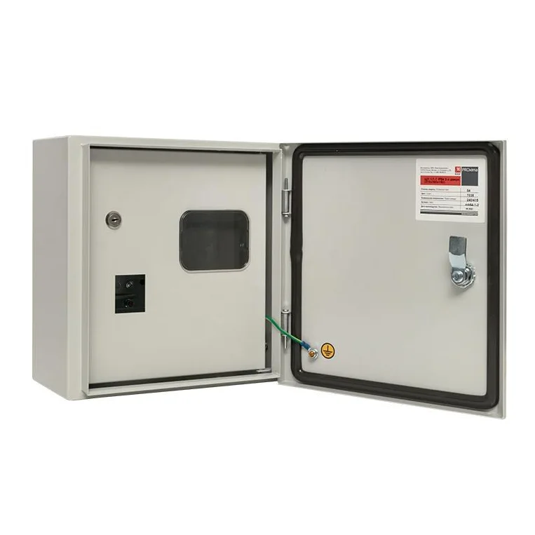 Щит учётный EKF ЩУ-1/1-1 двухдверный, металлический, IP54
