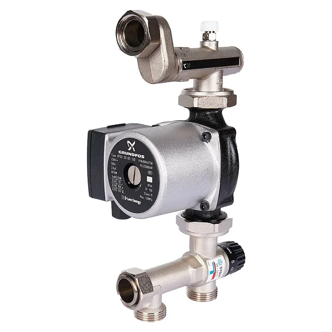 Насосно-смесительный узел STOUT SDG-0120 20–55 °C с насосом Grundfos UPSO 25-65