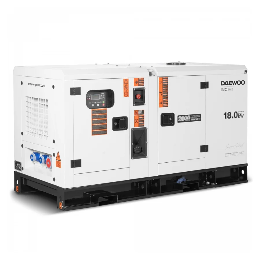 Дизельная электростанция в кожухе Daewoo Power DDW 12 DSE-3, 10 кВт, 380 В, фото 1