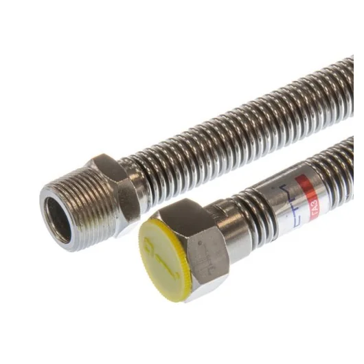 Подводка сильфонная для газа СТМ ГАЗ 1/2" гайка-штуцер, 1 м