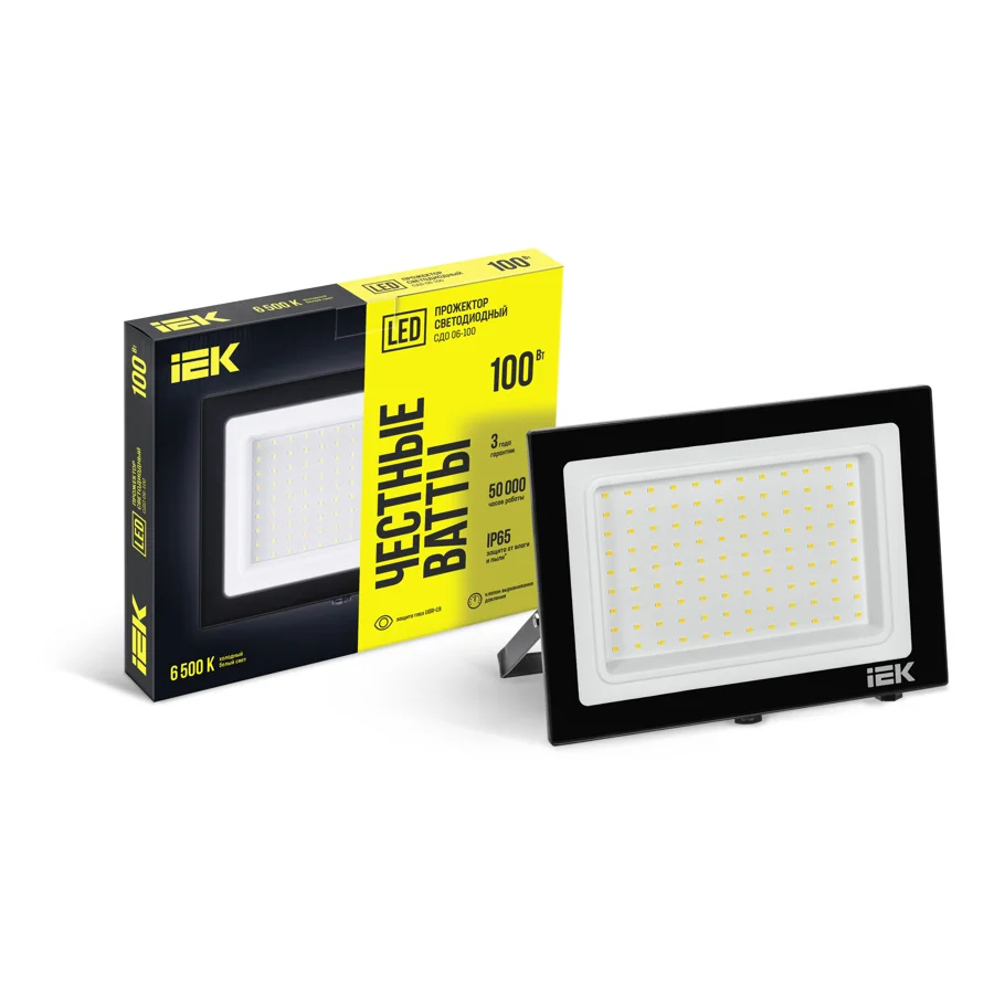 Прожектор светодиодный IEK СДО 06-100, 100 Вт, IP65