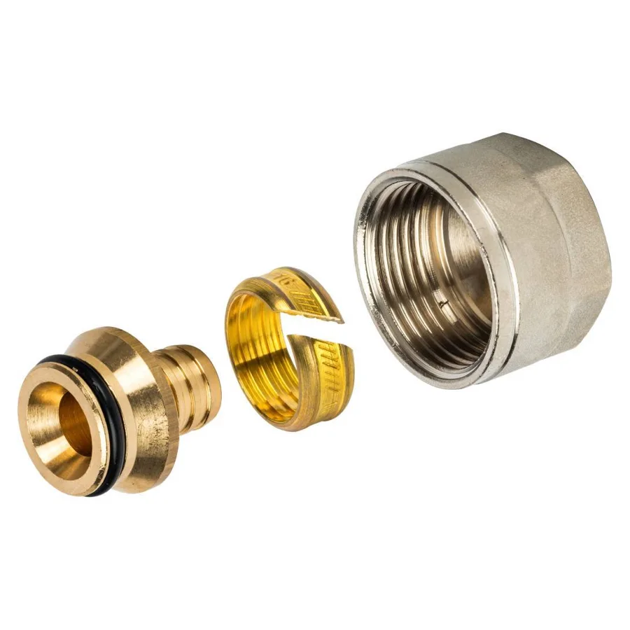 Фитинг компрессионный STOUT SFC-0020 под евроконус, PEX 16×2,2 × 3/4"