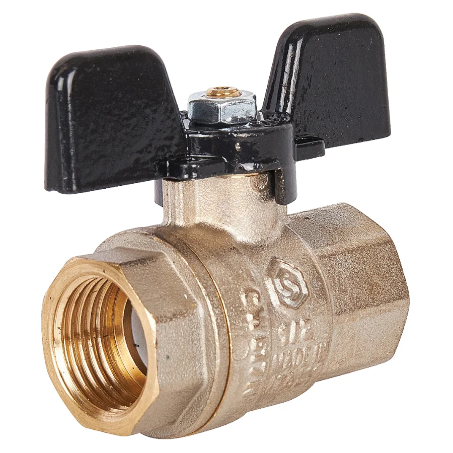 Кран шаровой STOUT SVB-0002 1/2" ВР/ВР, ручка-бабочка, фото 1