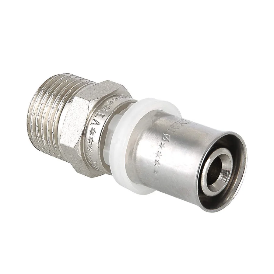 Пресс-фитинг Valtec VTm.201 с наружной резьбой, 16 мм × 1/2"