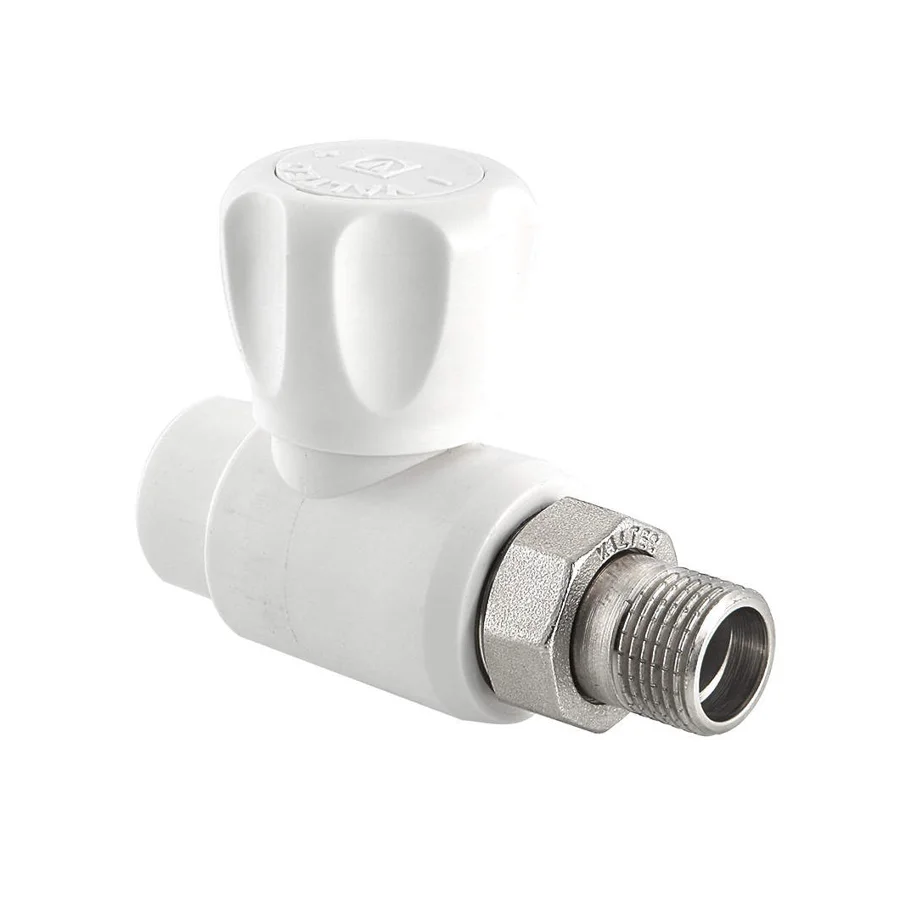 Кран шаровой PPR Valtec VTp.717 прямой, 20 мм × 1/2" (радиаторный)