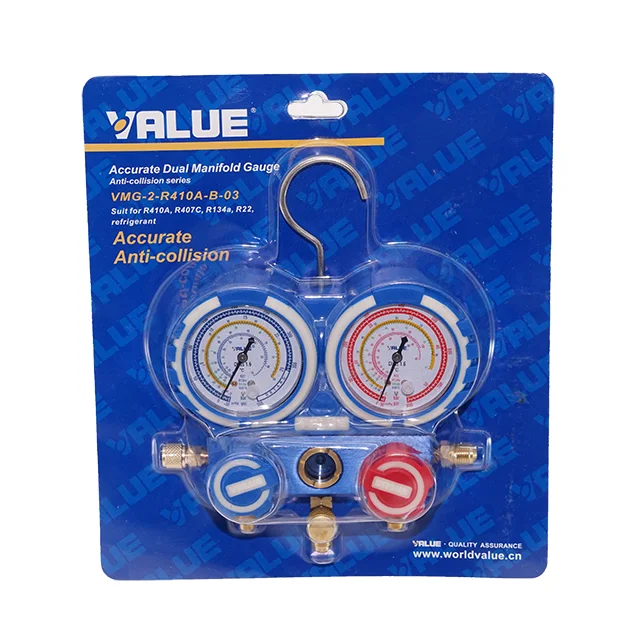 Манометрический коллектор Value VMG-2-R410A-B-03 (R410A/R407C/R22/R134a)