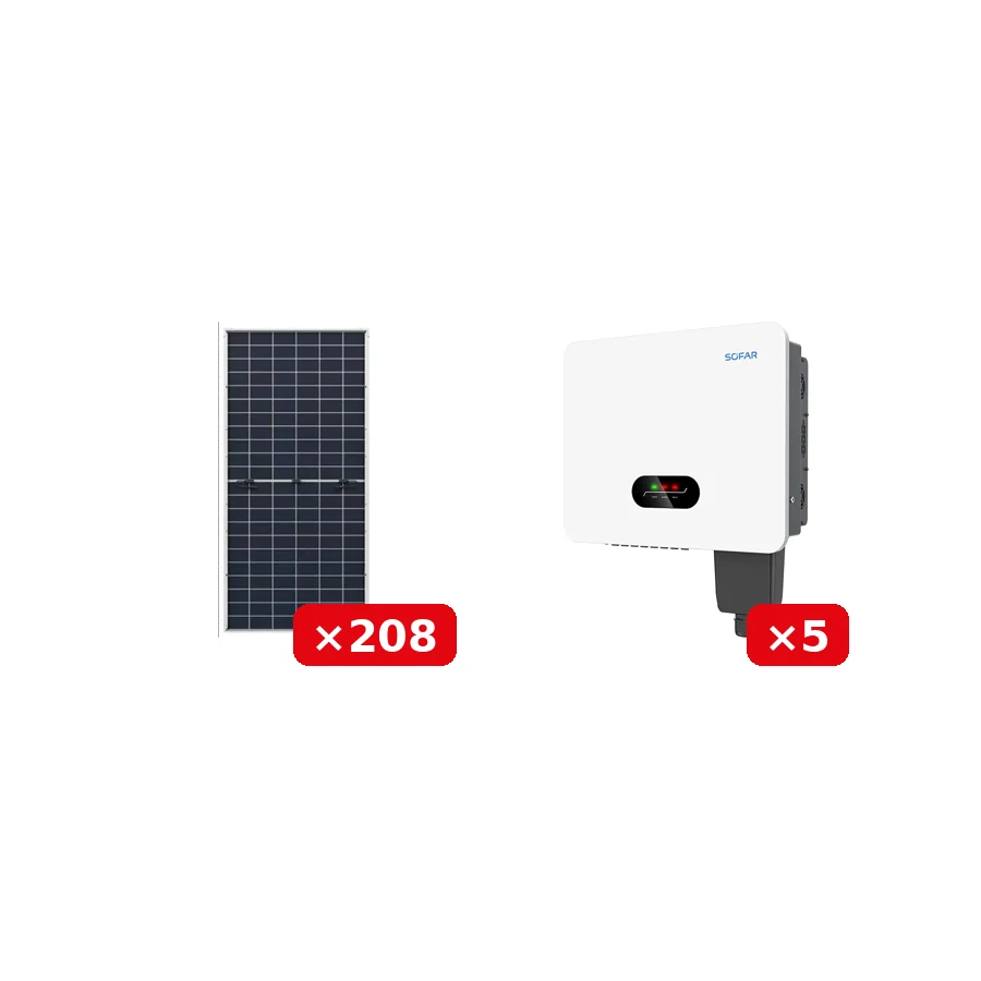 Сетевая солнечная электростанция 150 кВт для предприятия: 208 × Jinko 720 Вт + 5 × Sofar 30 кВт