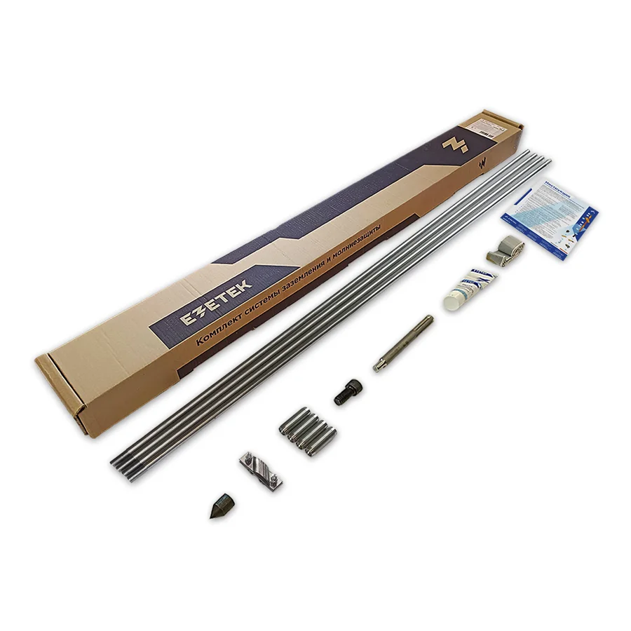Комплект модульного заземления EZETEK CN-6, нерж., 6 м, с насадкой SDS-max