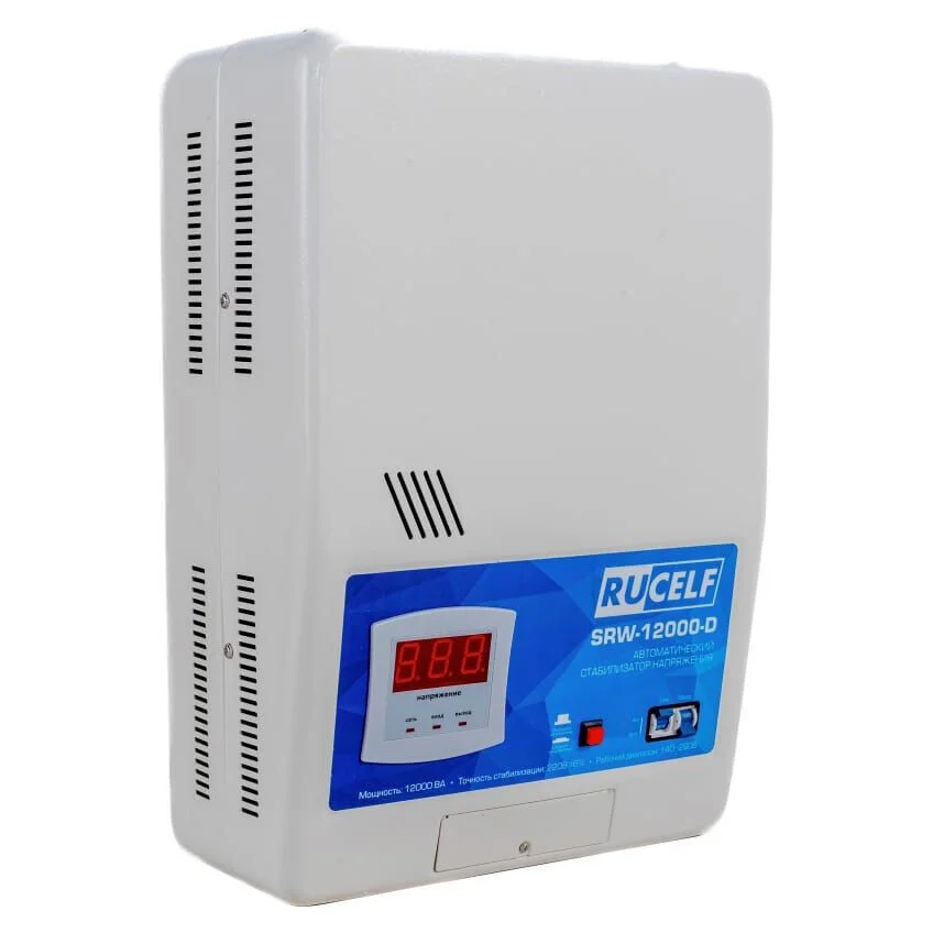 Стабилизатор напряжения релейный Rucelf SRW-12000-D, 12 кВА