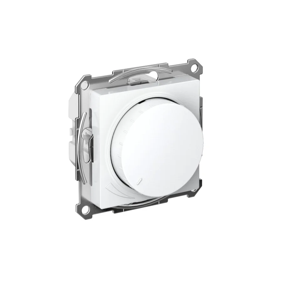 Диммер поворотно-нажимной Systeme Electric AtlasDesign, 400 Вт, для LED, белый (механизм)