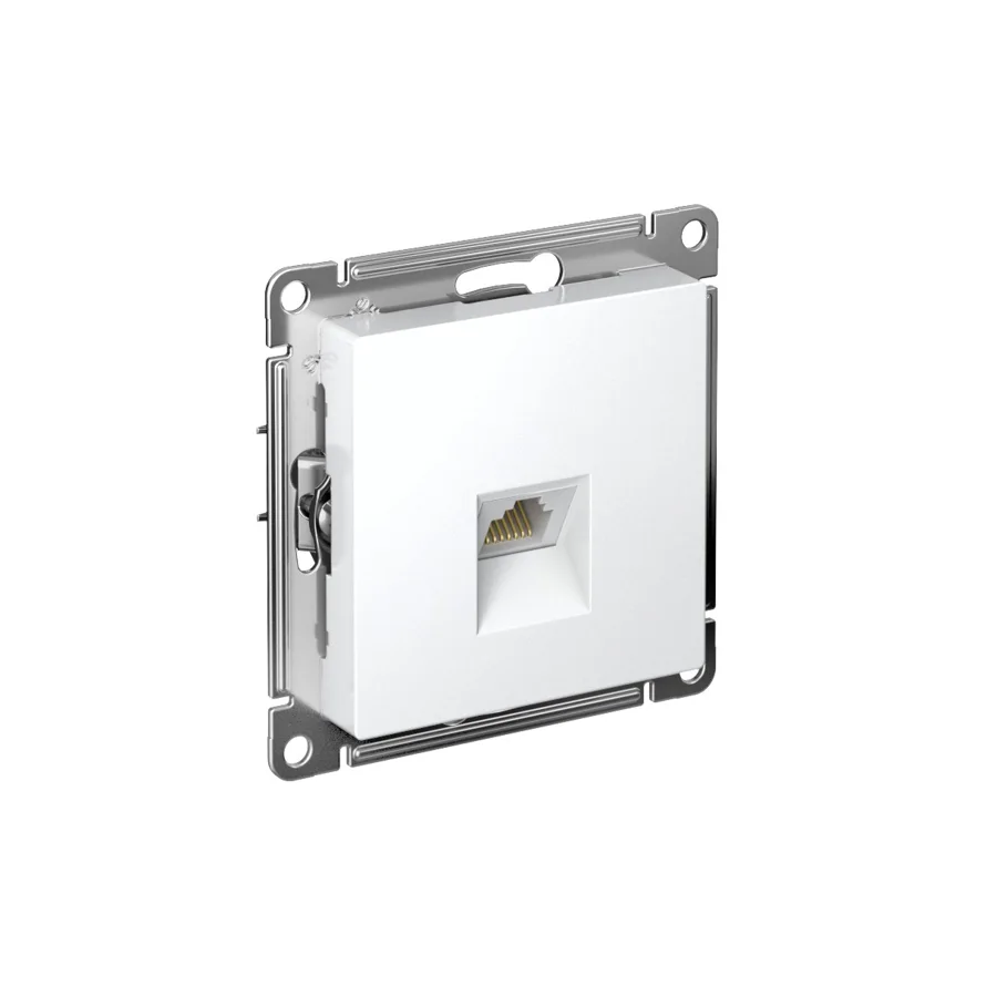 Розетка компьютерная Systeme Electric AtlasDesign RJ45 кат. 5e, белая (механизм)