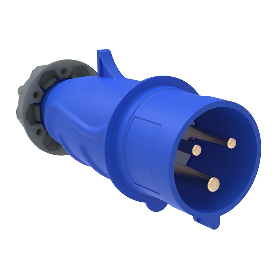 Вилка силовая переносная IEK MAGNUM ССИ-013, 16 А, 220 В, 2P+PE, IP44